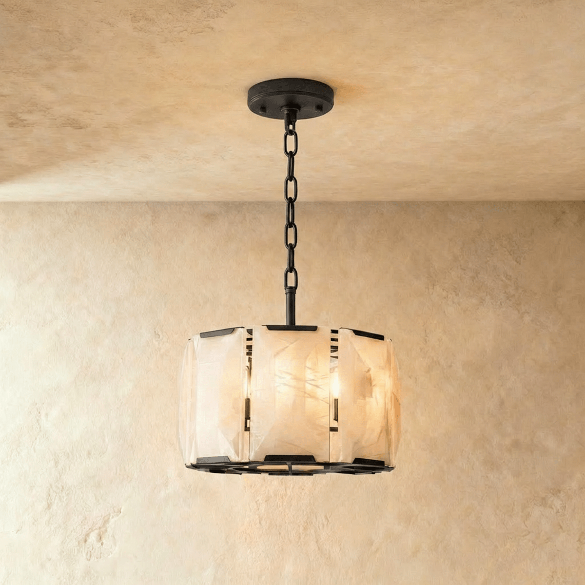 Lustre Tilleul en albâtre