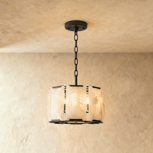 Lustre Tilleul en albâtre