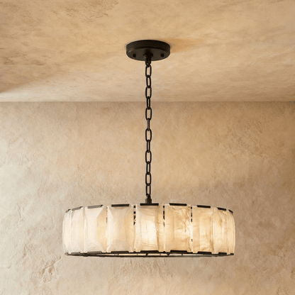 Lustre Tilleul en albâtre