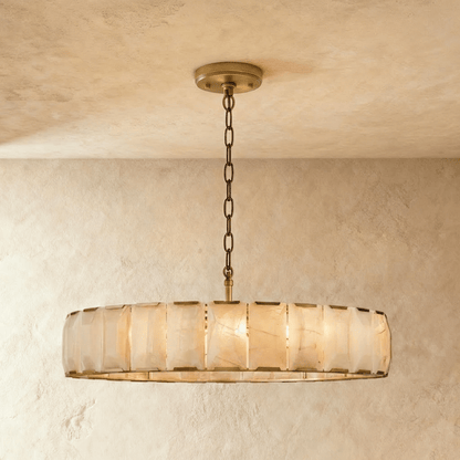 Lustre Tilleul en albâtre
