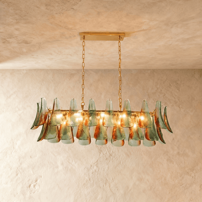 Lustre Corail en verre