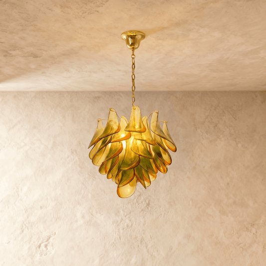 Lustre Corail en verre