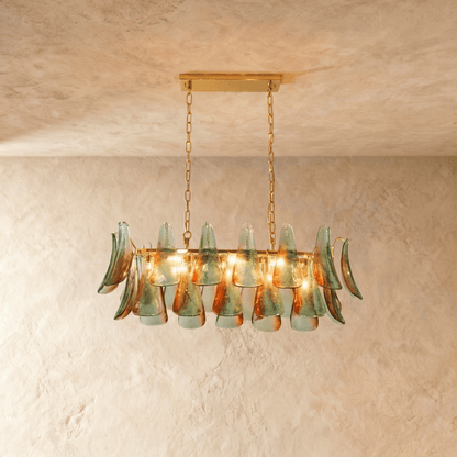 Lustre Corail en verre