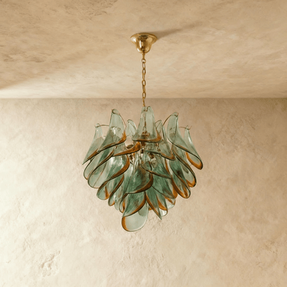 Lustre Corail en verre
