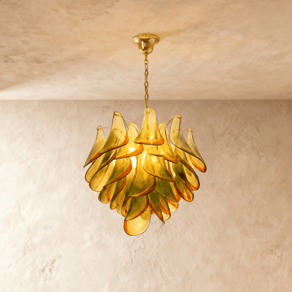 Lustre Corail en verre