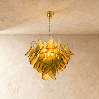 Lustre Corail en verre