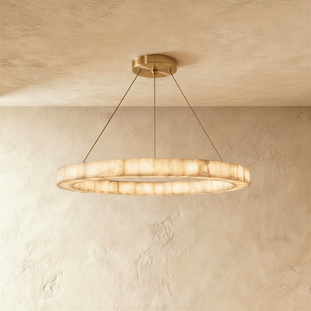 Lustre Calanque en albâtre