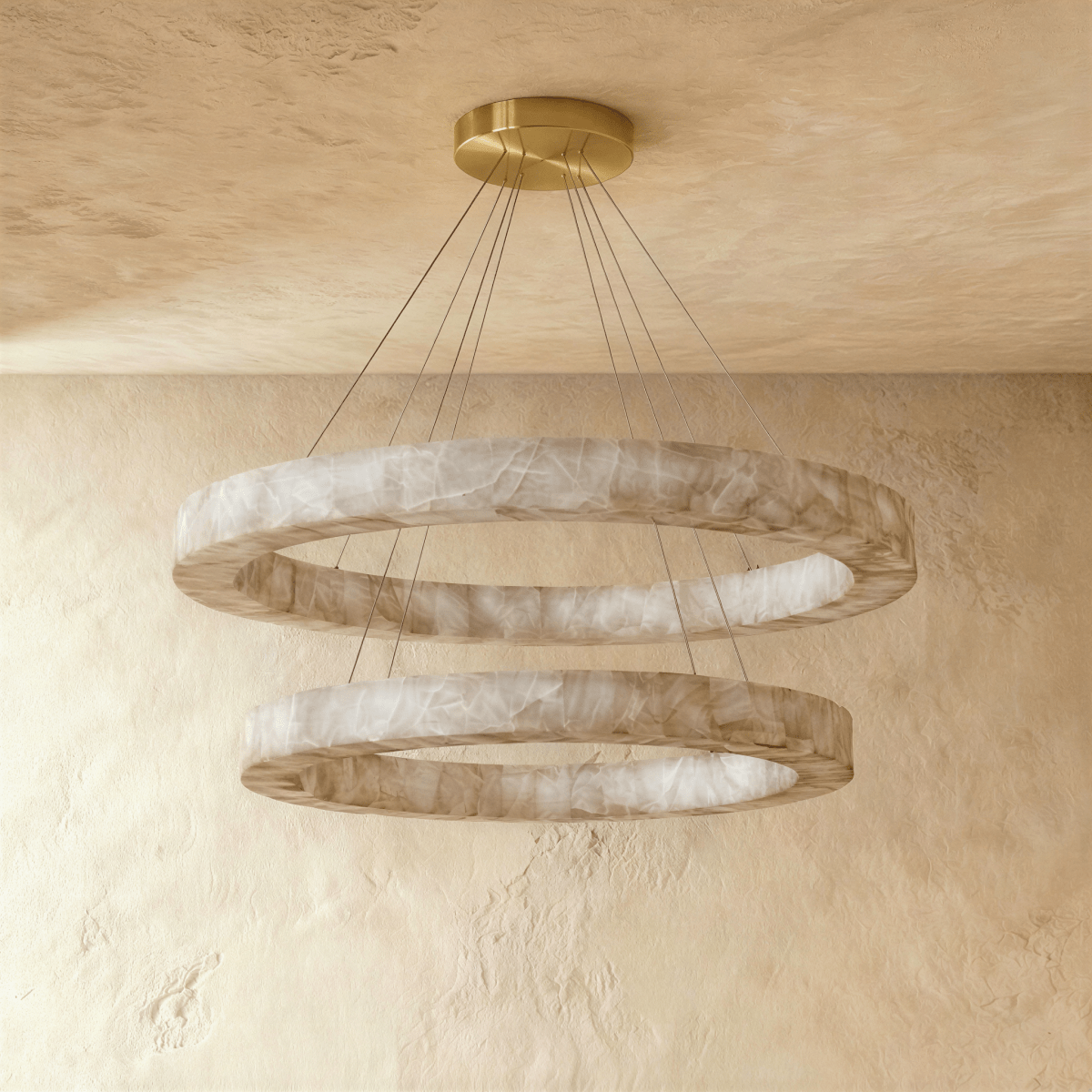 Lustre Calanque en albâtre